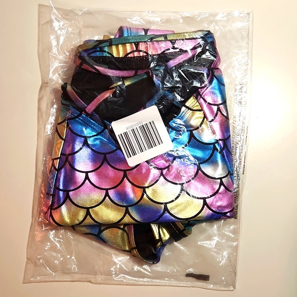 ❤️NWT VINTAGE TORRID SWIM BOTTOM BRIEF - MERMAID PRINT HIGH WAIST - STRAPPY BACK - Picture 5 of 13